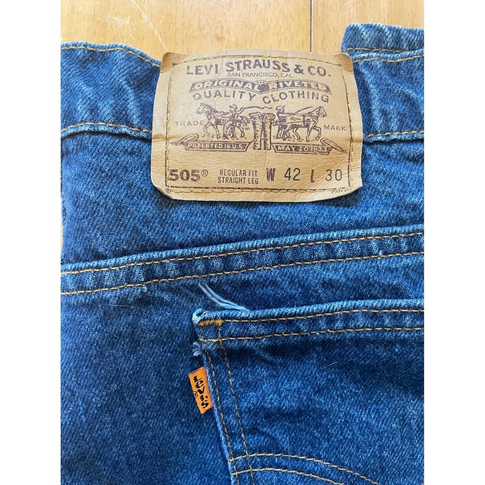 Levi's‎ 505 Orange Tab Jeans Men's W42 L30 Straight Leg 2005 Excellent Condition